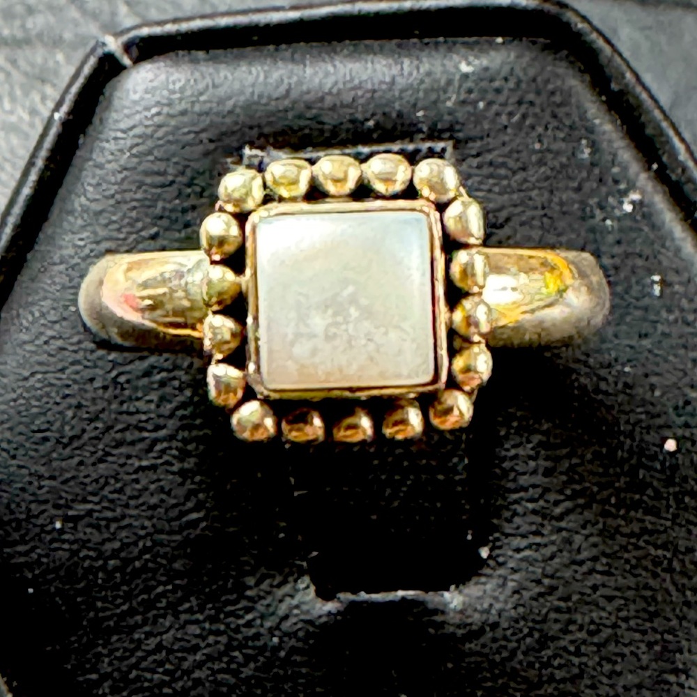 Sterling Silver and Mother of Pearl Ring
